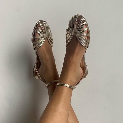 LP | Scarpe con cinturino alla caviglia con punta tonda
