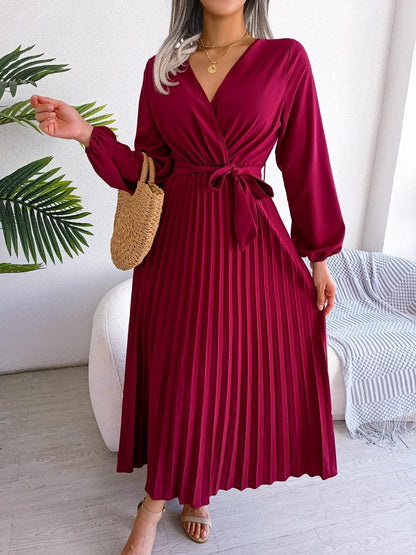 LP | Abito lungo in chiffon a pieghe