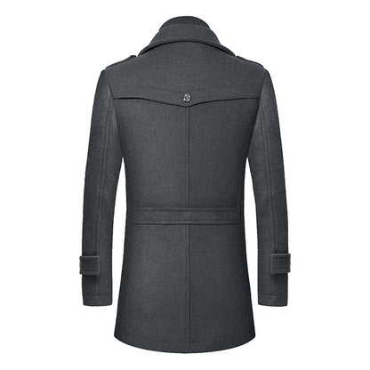 LP | Cappotto in lana a doppio collo per l'autunno e l'inverno
