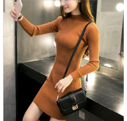 LP | Mini abito in maglia con collo alto