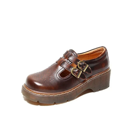 LP | Scarpe Oxford piatte in stile britannico