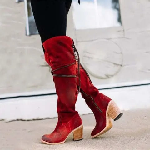 LP | Stivali boho western al ginocchio