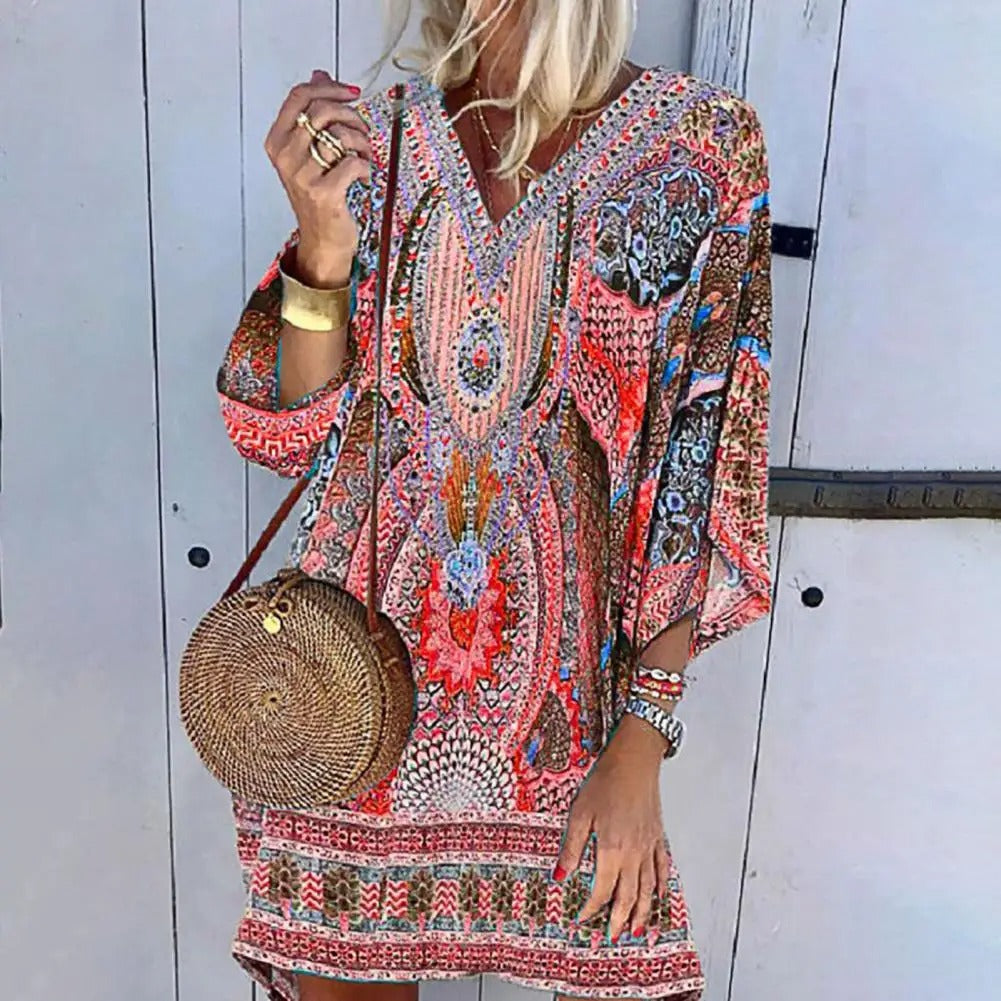 LP | Mini abito allentato in stile boho