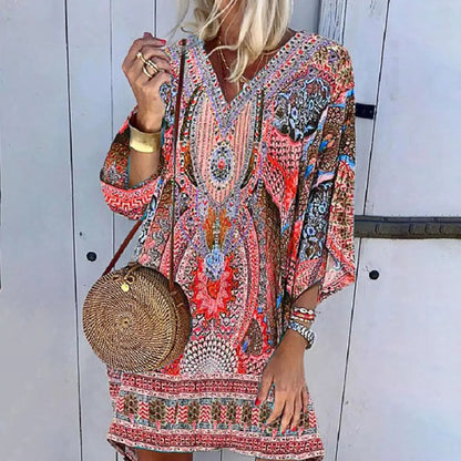 LP | Mini abito allentato in stile boho