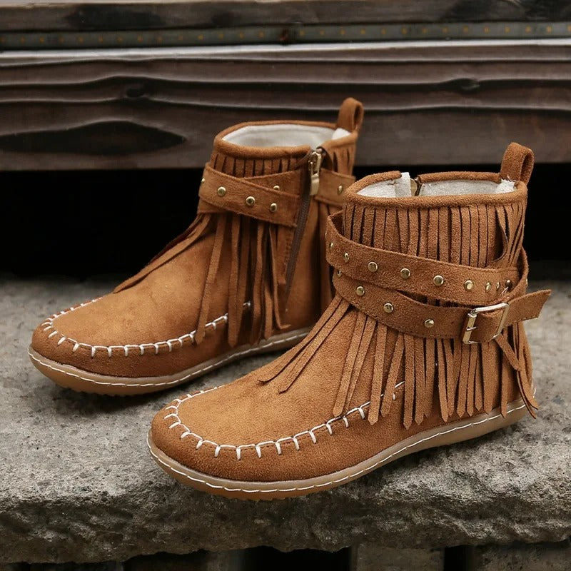 LP | Stivali mocassino con frange Boho