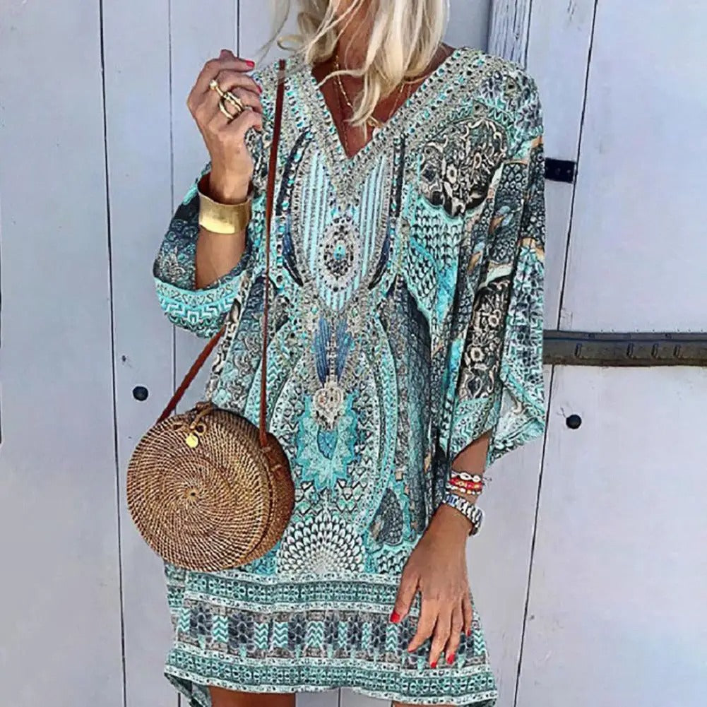 LP | Mini abito allentato in stile boho