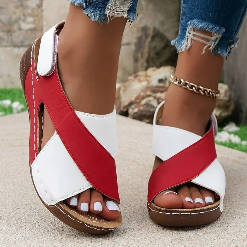 LP | Sandali casual con zeppa e cinturini incrociati