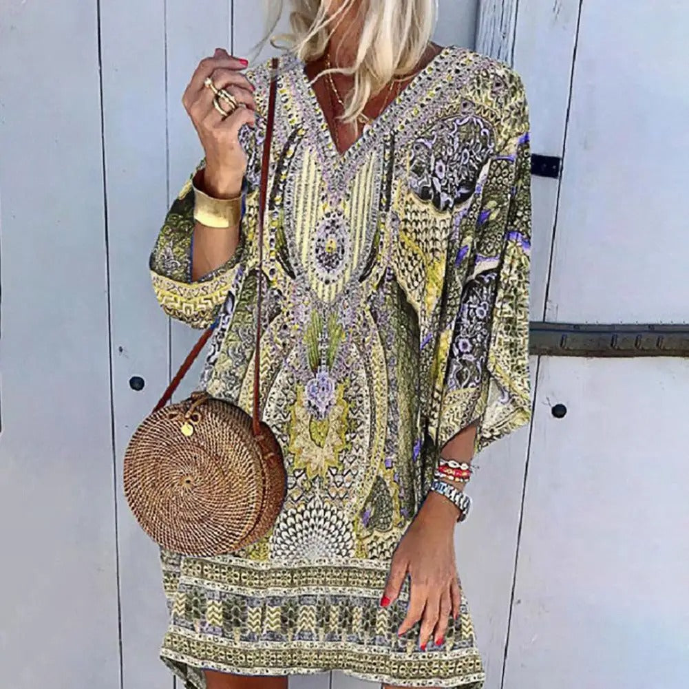 LP | Mini abito allentato in stile boho
