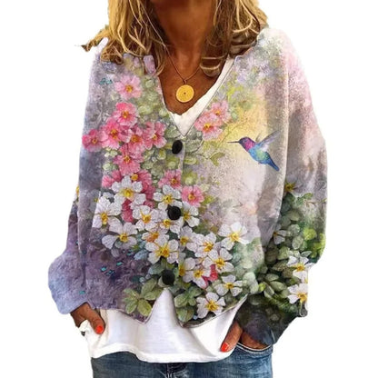LP | Cardigan floreale con bottoni