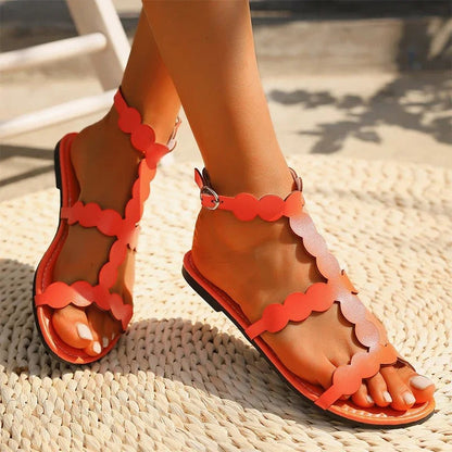 LP | Sandali con bordo dentellato