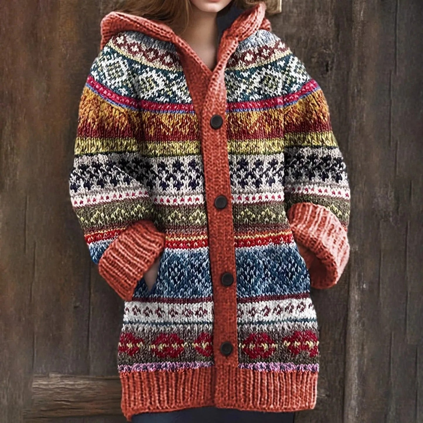 LP | Cardigan da donna vintage in jacquard