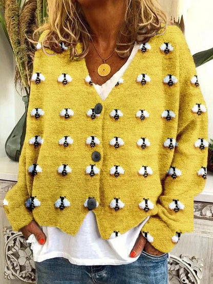 LP | Cardigan floreale con bottoni