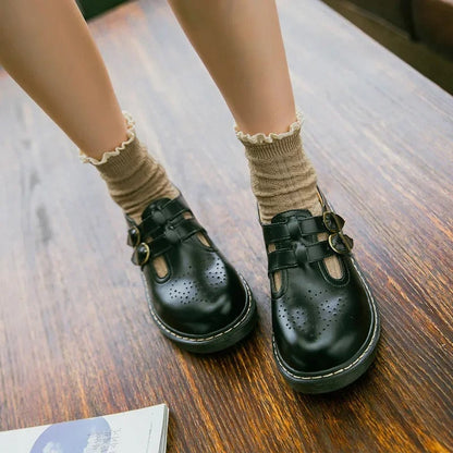 LP | Scarpe Oxford piatte in stile britannico