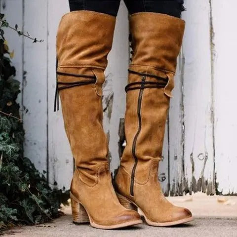 LP | Stivali boho western al ginocchio