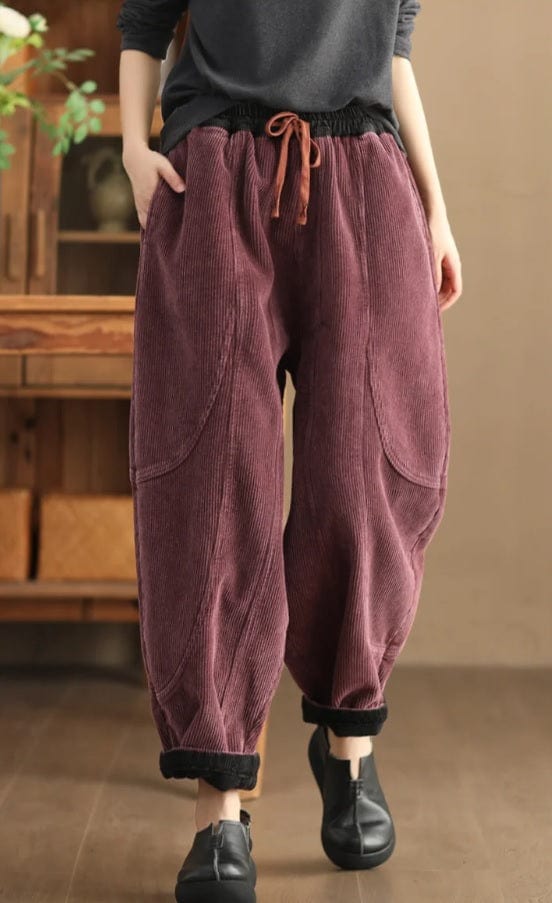 LP | Pantaloni di velluto a coste moda donna