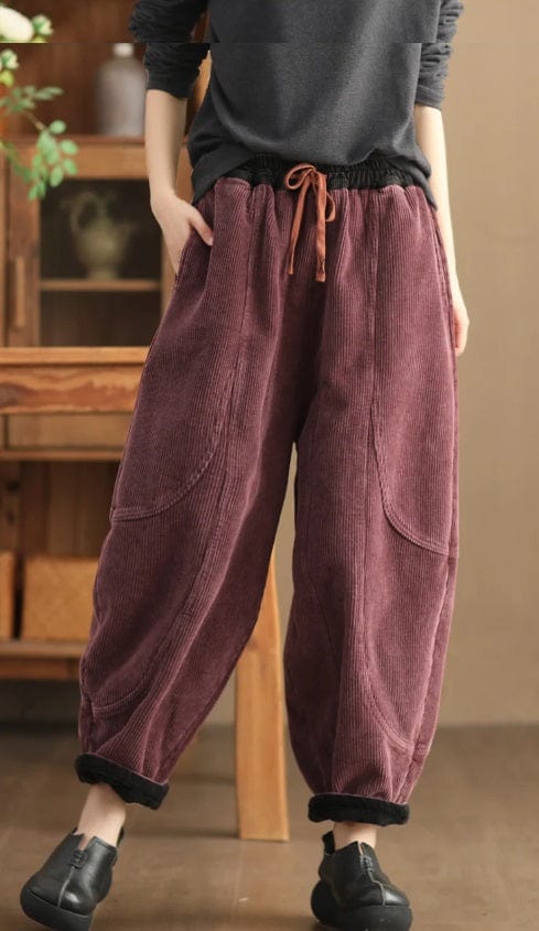 LP | Pantaloni di velluto a coste moda donna