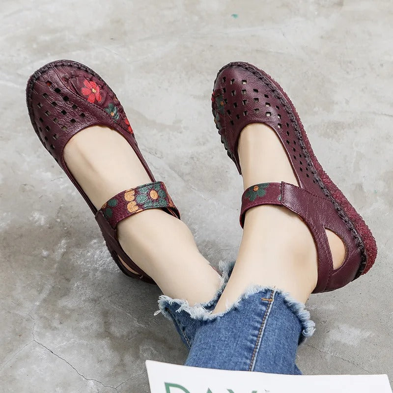 LP | Scarpe slip-on con taglio floreale