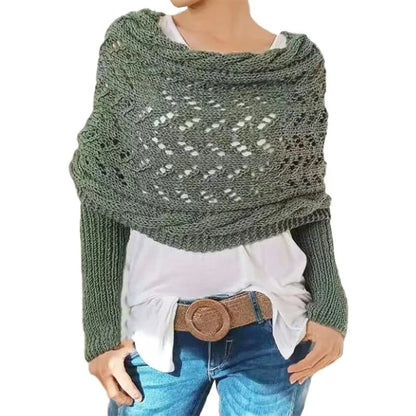 LP | Elegante maglione a portafoglio in maglia con dettaglio traforato
